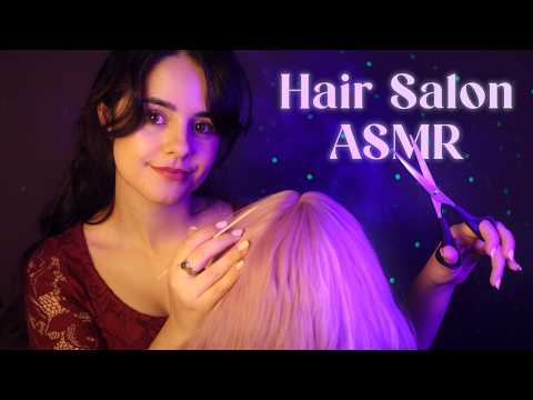 Hair Salon ASMR to FALL ASLEEP 💈 Scalp checkup, haircut, brushing, spray ...