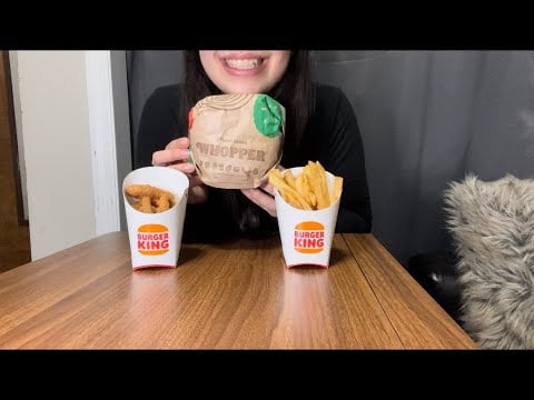 • BURGER KING ASMR• *WHOPPER, ONION RINGS, FRENCH FRIES*