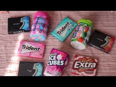 9 DIFFERENT GUM HAUL ASMR CHEWING GUM / TRIDENT / EXTRA / 5 / MENTOS / ICE CUBE