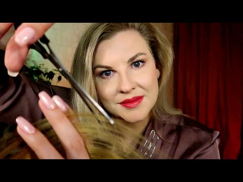 ASMR Relaxing Hair Salon ✂ Haircut • Hair Brushing • Scissors • Soft Spoken