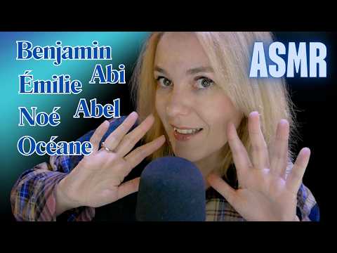 ASMR FR ❤️ VOS prénoms chuchotés proche du micro - Part 1
