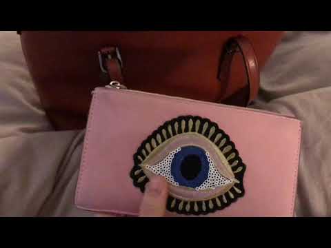 ASMR ✨ - what’s in my leather bag | purse rummage | no talking | normal speed