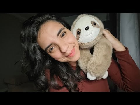 ASMR - CONHEÇA MINHAS PREGUICINHAS DE PELÚCIA! QUAL É A SUA FAVORITA ? 