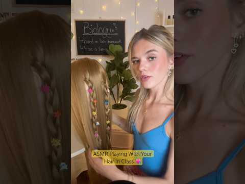 #asmr Playing With Your Hair In Class 💘 #asmrsounds #asmrvideo #roleplay #hairstyle #class #sleep