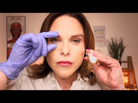 ASMR Eye & Face Examination | Drooping Eyelid Assessment
