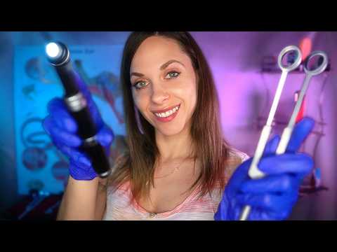 ASMR Unclogging Your Ears (Deep Ear Cleaning) Otoscope Exam - Personal Attention roleplay