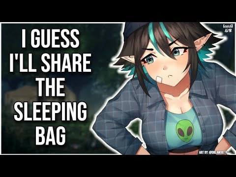 3DIO ASMR | Sharing your Sleeping Bag with a Tomboy  👀 | Deep Voice | Head Scratches & Cuddles