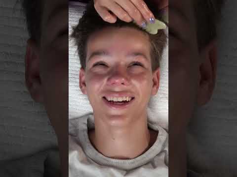 ASMR Facial with My Son
