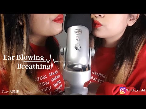 ASMR Twin Ear Blowing ❣ | Breathing | Mouth Sounds 💤💤