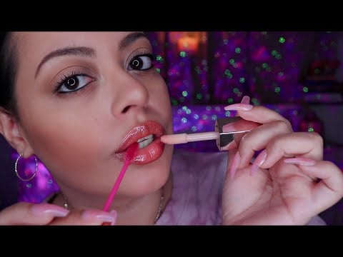 ASMR| Spoolie Nibbling & Lipgloss Application (Intense Personal Attention & Mouth Sounds)