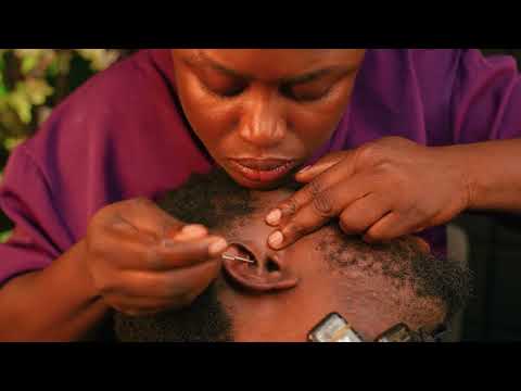 Asmr personal attention, ear cleaning, beard scratching, in grown hair pulling No gum 