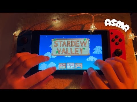 ASMR Cosy Stardew Valley gameplay🌱 (Nintendo switch button clicking and whispering)