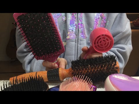 ASMR Blow drying, brushing and styling your hair