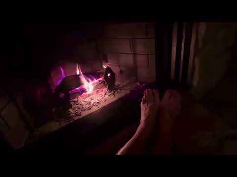 ASMR more feet by the fireplace relaxing
