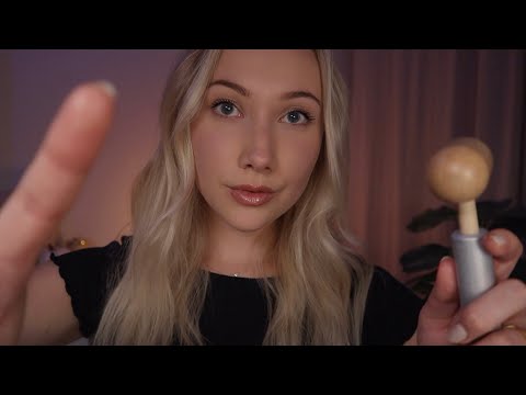 ASMR Messing with Your FACE | Adjustments, Lights, *Clicky* Inaudible Whispering✨