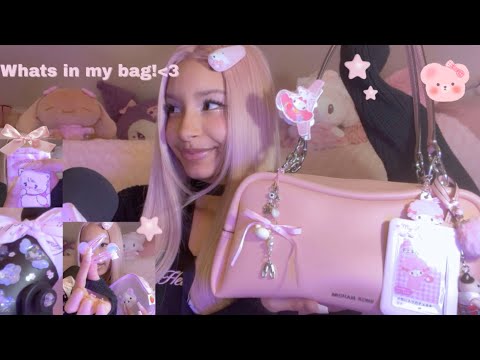 ASMR in French | what’s in my bag 🎀￼ ~tapping, rambling