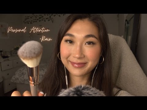 ASMR Personal Attention + Rain Sounds | Stress Relief and Relaxation