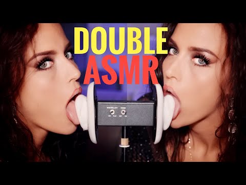 ASMR Gina Carla 😈 Double Ear Licking! Twice As Nice 😋