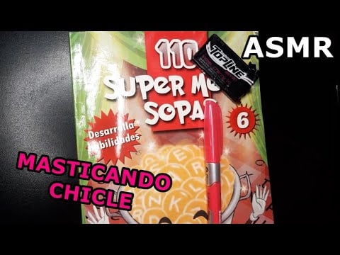 ASMR MASTICANDO CHICLE + SOPA DE LETRAS | ASMR EN ESPAÑOL