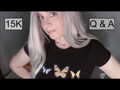 ASMR Gum Chewing Q & A, Close Whisper Ramble | 15K Celebration