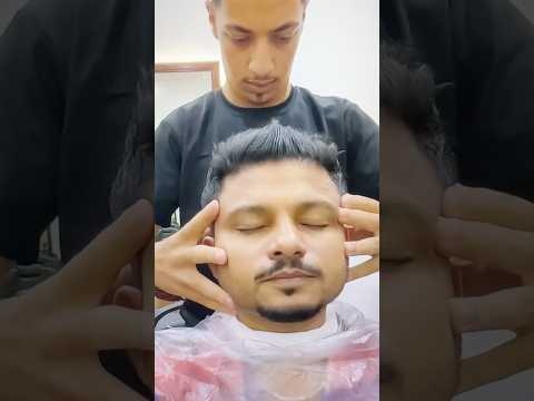 Most Satisfying Steam Head Massage You’ll Ever See 😱 #shorts  #asmr #headmassage #barber