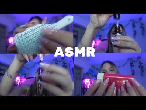ASMR para quem esta com SAUDADES dos gatilhos RAIZ  - tappings, conta gotas, escova de cabelo ✨💤