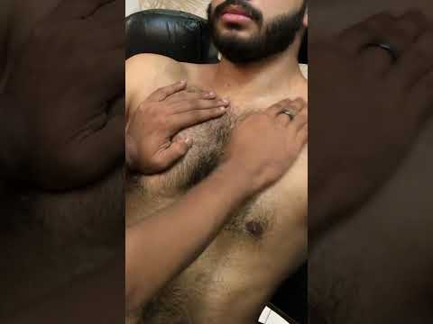 Chest Massage ASMR #soothingasmr #massagetherapy #chestmassage #chesthair #lahoribarber #massage