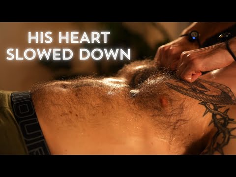 ASMR Oil Chest Massage for Deep Sleep & Anxiety Relief (Hairy Chest Triggers)