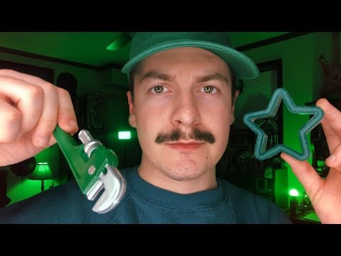 [ASMR] Dark Green ASMR Triggers | Drawing & Painting on Your Face | Visual ASMR Triggers