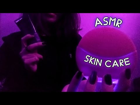 ASMR Fazendo sua SKIN CARE | Sons de boca, face touching e tapping relaxantes