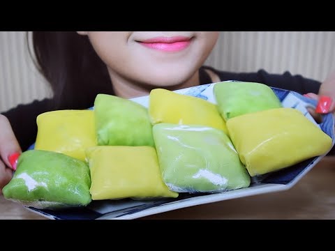 ASMR DURIAN crepe cake (SOFT STICKY EATING SOUNDS) No Talking | LINH-ASMR