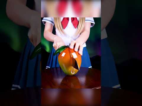 GLASS MANGO SLICING ASMR (WET & SATISFYING)🥭