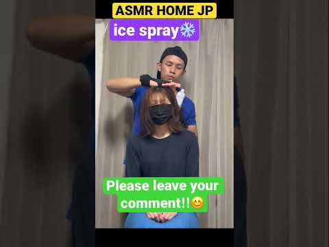 【ASMR】head massage with ice spray