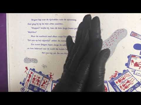 LEATHER GLOVES✋👄 WHISPERING AN INDIAN FOLK TALE🦁 IN DUTCH 🔴☔⚪💦🔵 [[ASMR]]
