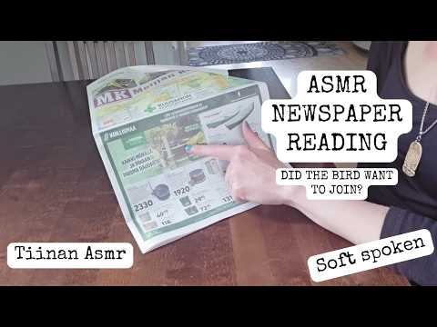 ASMR -  Reading a Local Free Newspaper | Gentle Page Sounds & Soft Spoken with accent