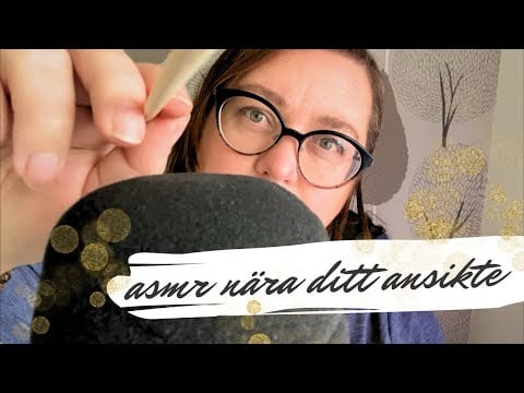 ASMR på svenska: Jag är nära ditt ansikte (hand sounds, poking & plucking)