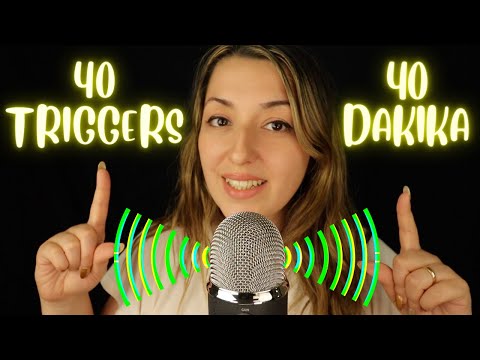 Türkçe ASMR | Trigger Testi | 40 Dakikada 40 Farklı Ses | Rahatlacı Sesler