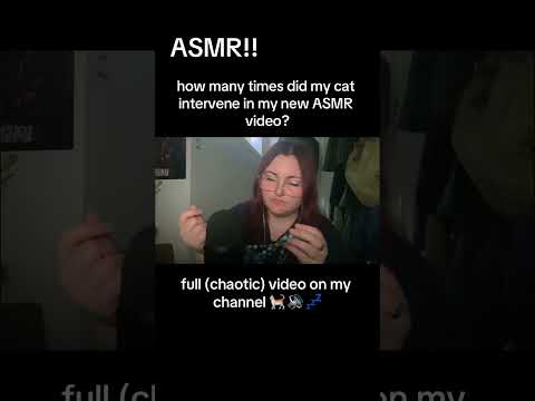 chaotic ASMR with my cat 🐈 💤 (preview of full vid) #asmr #cat #chaotic #catvideos #asmrcat #sleep