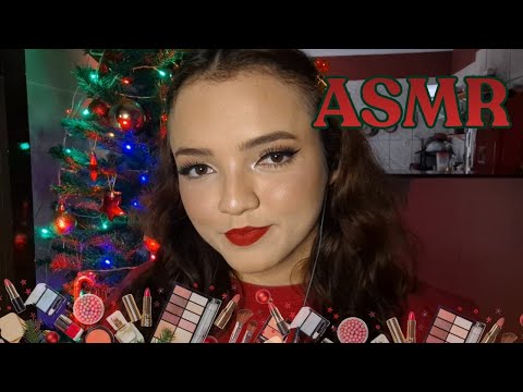 ASMR make simples para o Natal 🎅🏻🎄