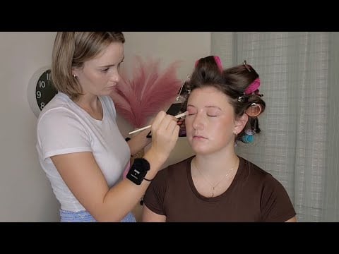 ASMR Perfectionist Hair Rollers With Make Up Application - Delicate Finishing Touches