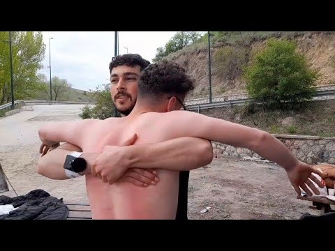Excellent back and body massage under the lake asmr massage