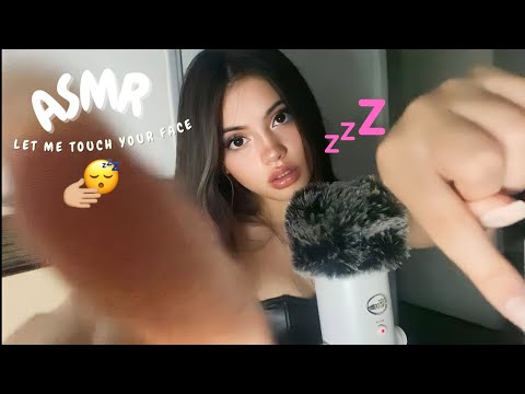 Asmr te toco tu carita para dormir, mouth sounds, inaudible and hands movements 😴💤