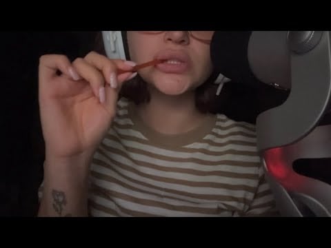 ASMR eating gummies together 🍓 | tingly mouth sounds