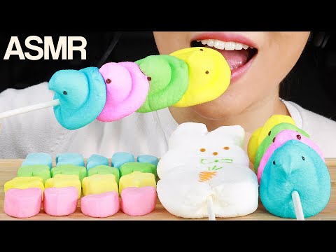 ASMR Marshmallows Soft Fluffy Satisfying Eating Sounds Mukbang