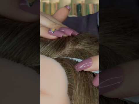 Playing with your hair while chewing gum 💆🏻‍♀️ #asmr #shorts #asmrhairplay #asmrhair #relax
