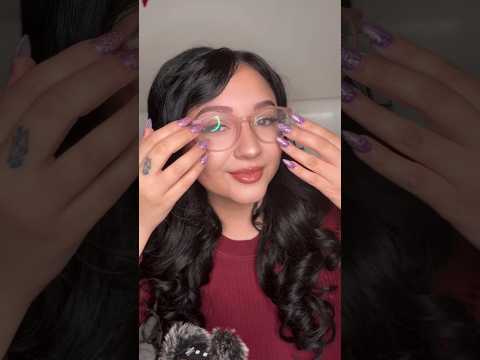 ASMR tapping on my glasses 🤓 💓 #asmr #tingles #asmrtriggers #visualtingle #asmrtapping