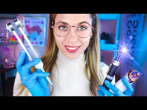 ASMR Ear Exam & Cleaning, EYE, Face, Cranial Nerve Exam, Roleplay for SLEEP, personal attention