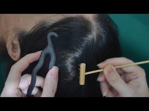 ASMR Hair Combing & Parting, Real Person Scalp Scratch For Relieve Stress