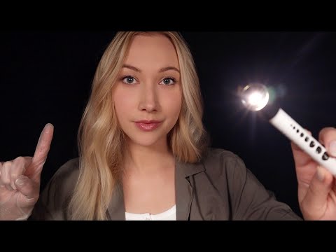 ASMR Comprehensive Eye Exam | Up-Close Eye Inspecting, Follow The Light, Peripheral Focus Tests