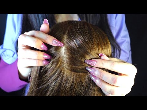 ASMR Lice Check & Scalp Exam with Long Nails (Whispered)